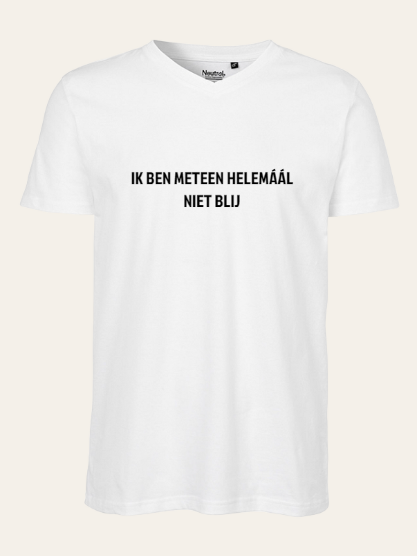 Tshirt bedrukt IK BEN METEEN HELEMAAL NIET BLIJ JOES Traktaties